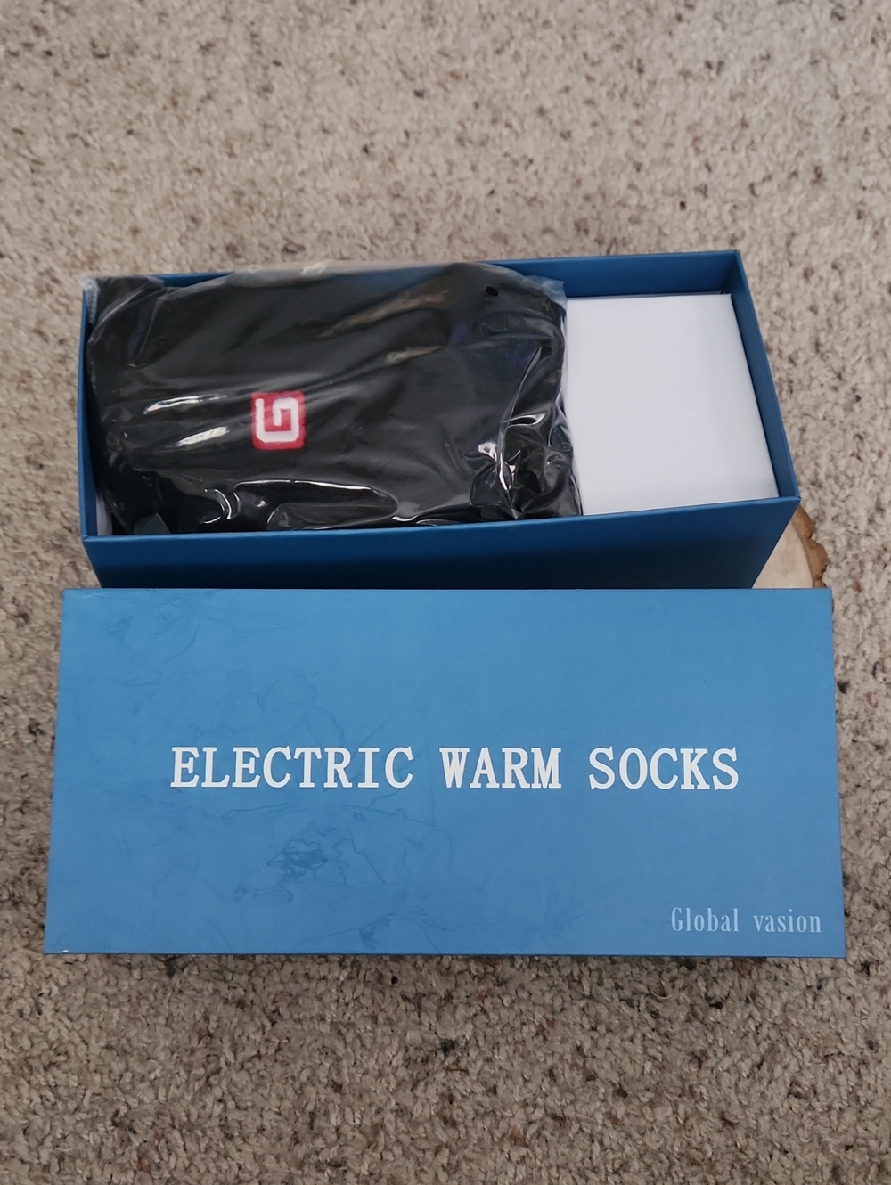 Global Vasion Electric Warm Socks Rechargeable Unisex Free Size NEW